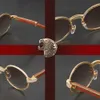 Diamond Men Owalne szklanki carter z kamiennymi luksusowymi okularami dekoracja okularów przeciwsłonecznych retro odcienie dla klubu2959471