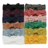 Baby Soft Hairband rib fabric Headwrap Large Bow Elastic Baby Headband Girl Turban Hair Accessories