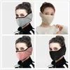 Máscara cálida de invierno 2 en 1, máscaras bucales Unisex para adultos, orejeras de moda, máscara facial a prueba de polvo, media máscara a prueba de viento para invierno al aire libre