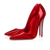Kutu ile Loubutins Hıristiyanlar Kırmızı Botlar 2023 Tasarımcı Kadın Elbise Ayakkabı Yüksek Topuklu Lüks Platform Tasarımcıları Mat Perçinler Pompalar Topuk Sandals Seksi Bayanlar Sas