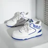 Chaussures de course à la mode pour hommes Blanc Bleu Sneakers High-top Sneakers Casual Chaussures respirantes