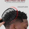 African Afro skręć grzebień do włosów z fali fave narzędzie podwójnie podani