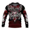 Tattoo Viking Beautiful Pattern 3D Print Men Hoodies/sweatshirt Haruku Fashion Hooded Long Sleeve Pullovers Unisex Streetwear 201020