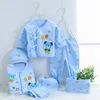 0-3 mesi di biancheria intima per neonati Abiti in morbido cotone Cartoon Baby Girl Clothes Set nato Marca per Born Boy Abiti Ropa Bebe LJ201223