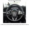 For Honda CR-V 2017-2019 Car Steering Wheel Cover Black suede Red leather custom anti-slip design Fit all season car accessories