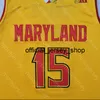 2020 Новый Мэриленд Terrapins Статистика колледжа Баскетбол Джерси NCAA 15 Chol Marial Желтый Все сшитые и вышивальные Мужчины Молодежный Размер