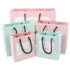 Striped Present Wrap Senior Kraft Paper Bags Festival Packing Bag Shopping DIY Multifunktions Candy Food Cookies