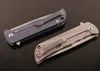 High-End Flipper Klappmesser D2 60HRC Stonewashed Drop Point Klinge TC4 Titanlegierung Griff Kugellagersystem EDC Taschenmesser