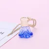 Car Perfume Rose Bottle Air Freshener Diffuser Hanging Empty Glass Refillable Bottle for Auto Pendant WB3243