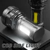 8LED lampe de poche super lumineuse puissante lampe torche LED rechargeable COB lumière latérale 4 modes aventure en plein air 3 en 1 lampe de poche