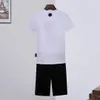 PLEIN BEAR Mens T Shirts CRYSTAL SKULL Tracksuit Men T-shirts Casual Tracksuits Jogger Tops Shorts Sets Sporting Suit 147274