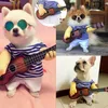 مضحك لاعب الغيتار cosplay الكلب الكلب للكلب الصغير الكلب الكلب الحيوانات الأليفة مضحك Golden Retriever عيد الهالوين حفلة custome 2011111111111111111111