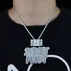 Nuevo colgante pkiest callejero con letras de hip hop de nuevos estilos con circonita cúbica completa, collar punk pavimentado con chapado en oro y plata bi6031777