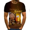 MEN039S T -shirts Summer Men Beer 3D -print T -shirt Eagle Animal Oneck Fashion Funny Short Sleeve T -TEES TOPS UNISEX CASUAL STREET1814277