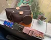 مفضلات إكسسوارات Pochette المصممة الفاخرة حقيبة اليد محفظة Leather L زهرة الكتف كتف الكتف حقيبة Messenger Bag Bage 3 PCS أكياس مزيج