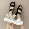 Sapatos de vestido para mulheres sandálias verão flip flop flop plataforma de estilo romano casual confortável moda ao ar livre plus tamanho 40