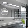 Luz de pared de espejo impermeable moderno Baño LED 3 luces LED Lámpara de cristal LED 9W Arte nórdico Decoración de plata Iluminación de plata