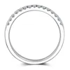 OEVAS Real Finger Rings 18K White Gold Color 100% 925 Sterling Silver Sparkling Anniversary Gifts Party Fine Jewelry 220216