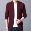 Sweater Cardigan Men's Wool Single Breasted Simple Solid Color Style Loose Knit Jacket Coat Asian Size M-4XL 211221