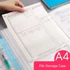 A4 pasta de folhas soltas 60 Página Double Limpar À Prova D 'Água A4 File Document Filt Folder Arquivos Classificação de suprimentos práticos para escritório e escola