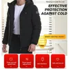 Ursporttech USB Electric с подогревом теплой капюшона Parka Mens Winter Jacket Перезаряжаемая нагреваем