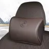 1PC NAPPA Upscale Leather Car headrest original neck pillows waist cushion for BMW Fashion Auto interior decoration accessories