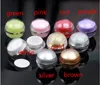 30 pcs Livraison Gratuite 5 g Or Argent Vert Violet Rose Pot Rond m Mini Gel Pour Les Yeux Rouge À Lèvres Échantillon Crème Vide Contenants Cosmétiques