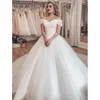 Sparkly Crystals Beaded Ball Gown Wedding Dresses Off The Shoulder Plus Size Wedding Gowns 2023 Vestidos de novia Luxury Brautkleid Robe Mariage