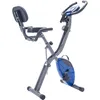 US Stock, Folding Exercise Bike Fitness Upright Recumbent X-Bike med 10-nivå Justerbar Motstånd, Armband och Ryggstöd MS187237CAA