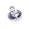 Wojiaer Oval Natural Gem Stone Blue Sand Finger Rings Party Ring for Men for men for women Jewelry Z9159