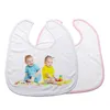 Sublimation Blanc Blank Baby Bibs Transfert de chaleur serviette de salive 11 * 12,5 pouces Side unique pour la sublimation par Air A12