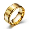 New Brand Simple Black/Silver Color/Gold Color Stainless Steel Wedding Rings For Men Women Fashion Jewelry Wholesale