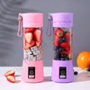 6 Blad Personlig Blender Färgglada Portabel Mini Blender USB Juicer Cup Electric Juicer Flaska Frukt Vegetabiliska verktyg Squeezers Reamers