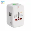 All in One Universal Global International Plug Adapter 2 USB Port World Travel AC Power Charger Adapter con AU US UK EU Plug 100 pezzi