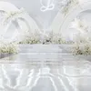 Decoración de bodas blancas Aisle Runner Mirror Carpet Fiest Stage usó alfombras brillantes de 1 m a 2,4 m de ancho Aleilable