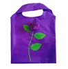 DHL100pcs Cute Useful Mix Rose Flower Watermelon Pitaya Foldable Eco Reusable Shopping Bags
