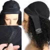 Modernes Show Hair Indian Water Wave Human Hair Perücke Stirnband Full Machine Perücken Für Schwarze Frauen Remy Jungfrau Haar 150% Dichte