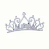 Crystal Bride Crown Tiara Comb Diamond Heart Headband Headdress 신부 모조 다이아몬드 빗 결혼 생일 대회 파티 패션 보석 업데이트