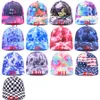 Batik-Graffiti-Pferdeschwanz-Hüte, hohle Messy Bun-Baseballkappe, mehrfarbige Trucker-Mütze, Sommer-Sonnenkappen RRA4543