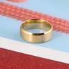 Rostfritt stål Enkel design Vanliga band Ringar Guld Svart Pläterade Bröllop Ringar För Trendiga Män Kvinnor Smycken