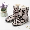 GAI GAI GAI Frauen Schöne Leopard Boden Hausschuhe Frau Hause Schuhe Indoor Warme Plüsch Damen Stiefel Turnschuhe Bequeme rutschfeste Y201026