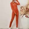 Women's Tracksuit Höst Sportkläder Kvinnors Sport Spår Sweatshirt och SweatPants Jogging Femme 2 Pieces Set Sweatsuit 2020