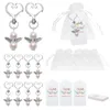 Ängel gynnar nyckelringar Tack Taggar Presentväskor Gästrengöring Favoriter Baby Shower Bridal Shower Wedding Gifts JK2101XB