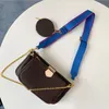 8 colores correas de hombro de lona para bolsos de 3 piezas conjunto bolsos de mujer bandolera Diseñadores de cuero genuino señora Bolsos de hombro 44823 Monedero