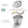 Reusable Coffee Capsule For Nespresso Stainless Steel Espresso Cups Refillable Pods With Tamper Dosing Ring 220225