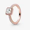 925 Sterling Silver Ring Populär Blomma Lucky Ring Golden Rose Gold Ladies Fashion Wedding Party Engagement Smycken