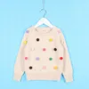 Pullover Fashion Boys Jumpers Lovely Baby Girls Boy Sweater Infant 100% Cotton Long Sleeve Coat Ball Design Kids Pullover Sweater LJ201128