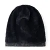 TQMSMY Bonnet d'hiver décontracté pour hommes, chapeau en laine tricoté, doux et allongé, double couche, chapeaux pour hommes, casquettes plus velours Touca Y201024