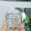 10st 50cc Clear Vitreous Cream Bottle med silver skruvlock Små känsliga härliga presenter kosmetika burk hudvårdsprodukter flaska