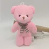 12cm (4.7 ") Härlig Siamese Teddy Bear med Bow Plush Pendants Leksaker för nyckelkedja / bukett / Telefon / Väska / Dekorativ Tillbehör Present